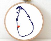 stitchamap Sri Lanka cross stitch pattern