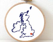 stitchamap uk - united kingdom cross stitch pattern map