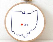 stitchamap - usa - ohio cross stitch pattern