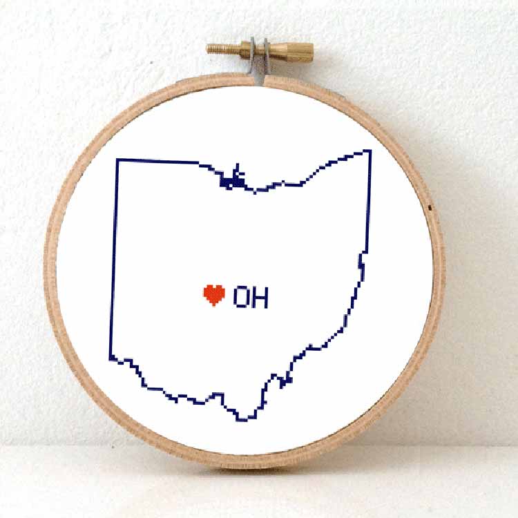 stitchamap - vs - ohio kruissteek patroon