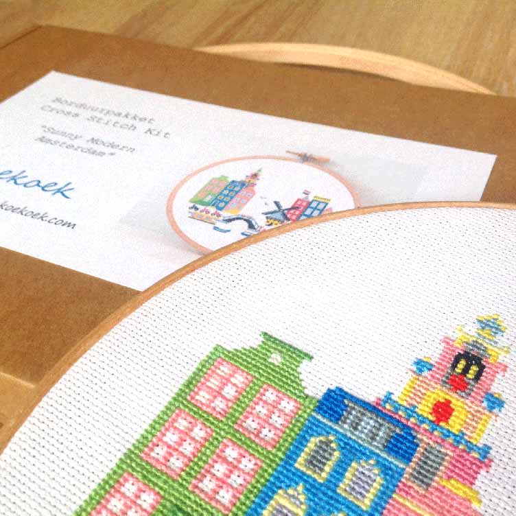 zonnig modern amsterdam kruissteek borduurpakket