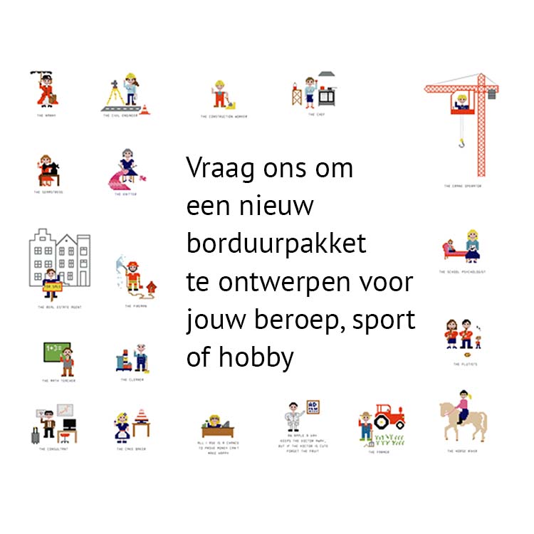 GEPERSONALISEERD borduurpakket Stitch a Job