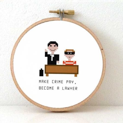 man advocaat kruissteek patroon